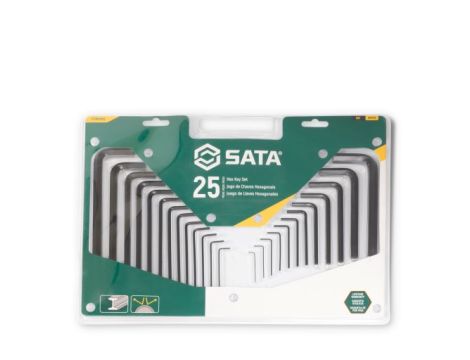 Sata - ZESTAW 25 KLUCZY TRZPIENIOWYCH CZARNYCH NA BLISTRZE+SASZETKA - ST09120SJ