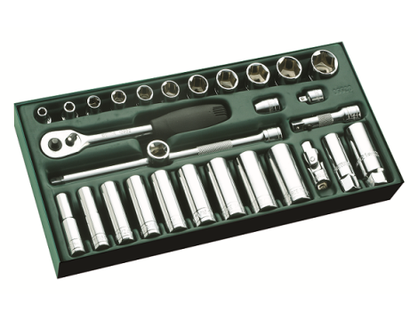 Sata - ZESTAW 29 KLUCZY NASADOWYCH 3/8" CAL - GL09920_XX