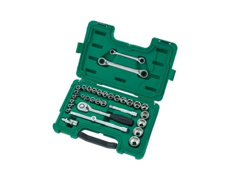 Sata - ZESTAW 33 KLUCZY NASADOWYCH 1/2" Z KLUCZAMI 4w1 - ST09099_XX