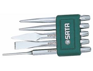 Sata - ZESTAW 5 ELEMENTÓW -  PUNKTAKI, DŁUTA, WYBIJAK - ST09161SJ