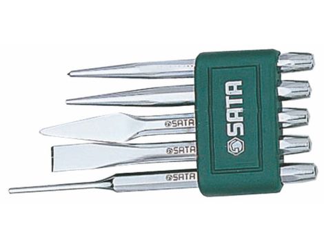 Sata - ZESTAW 5 ELEMENTÓW -  PUNKTAKI, DŁUTA, WYBIJAK - ST09161SJ