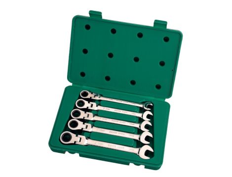 Sata - ZESTAW 5 KLUCZY PŁASKO-OCZKOWYCH ŁAMANYCH Z GRZECHOTKĄ - ST09082SJ