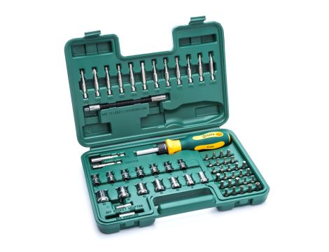 Sata - ZESTAW 60 NASADEK I BITÓW 1/4" - ST09324SJ