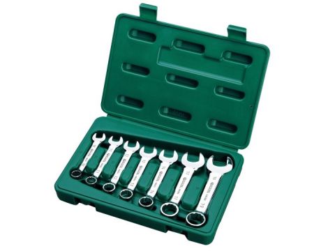 Sata - ZESTAW 7 KLUCZY PŁASKO-OCZKOWYCH KRÓTKICH W PUDEŁKU - ST09033SJ