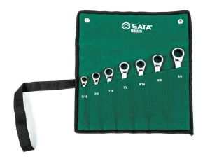 Sata - ZESTAW 7 KLUCZY PŁASKO-OCZKOWYCH Z GRZECHOTKĄ CAL. - ST08020