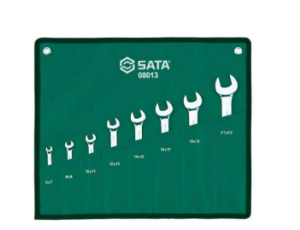 Sata - ZESTAW 8 KLUCZY PŁASKICH DWUSTRONNYCH W SASZETCE - ST08013