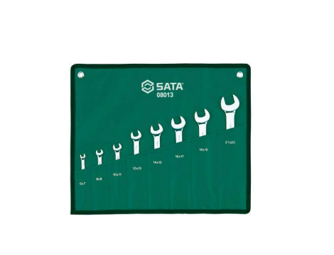 Sata - ZESTAW 8 KLUCZY PŁASKICH DWUSTRONNYCH W SASZETCE - ST08013
