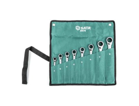 Sata - ZESTAW 8 KLUCZY PŁASKO-OCZKOWYCH Z PODWÓJNĄ GRZECHOTKĄ - ST09079SJ