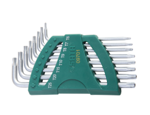 Sata - ZESTAW 8 KLUCZY TRZPIENIOWYCH TORX Z OTWOREM - ST09701