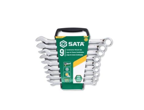 Sata - ZESTAW 9 KLUCZY PŁASKO-OCZKOWYCH NA PANELU - ST09020SJ