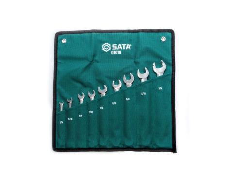 Sata - ZESTAW 9 KLUCZY PŁASKO-OCZKOWYCH CALOWYCH W SZASZETCE - ST09019SJ