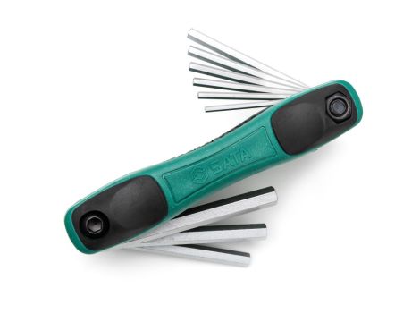 Sata - ZESTAW 9 KLUCZY TRZPIENIOWYCH  SKŁADANYCH W OPRAWIE CAL - ST09122SJ