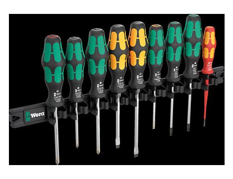 Wera - Listwa magnetyczna 9650 z zestawem wkrętaków Kraftform, 9 części - 05051012001