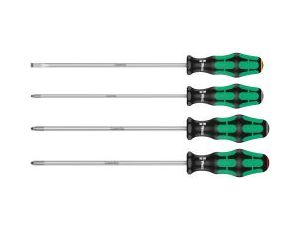 Wera - 335/350/355/4 Zestaw wkrętaków Kraftform Lasertip z trzpieniem 200 mm, 4 części - 05347736002