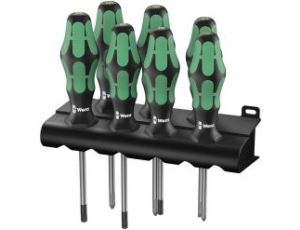 Wera - 335/350/367/7 Zestaw wkrętaków Kraftform Lasertip + wieszak, 7 części - 05320540001