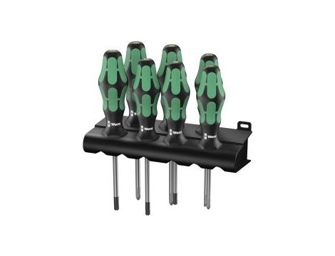 Wera - 335/350/367/7 Zestaw wkrętaków Kraftform Lasertip + wieszak, 7 części - 05320540001
