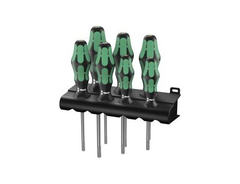 Wera - 367/7 TORX® HF Zestaw wkrętaków Kraftform z funkcją przytrzymywania + wieszak, 7 części - 05223161001