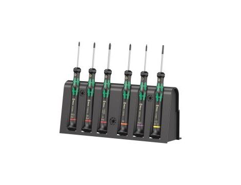 Wera - 2050/6 Zestaw wkrętaków precyzyjnych + stojak, 6 części - 05030181001