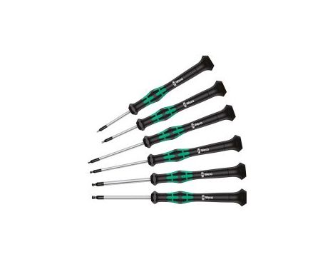 Wera - 2052/6 Zestaw wkrętaków precyzyjnych + stojak, 6 części - 05118156001