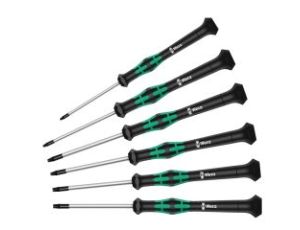 Wera - 2067/6 Zestaw wkrętaków precyzyjnych TORX® BO z otworem + stojak, 6 części - 05118154001