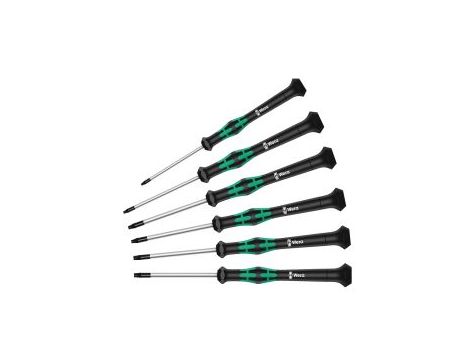 Wera - 2067/6 Zestaw wkrętaków precyzyjnych TORX® BO z otworem + stojak, 6 części - 05118154001