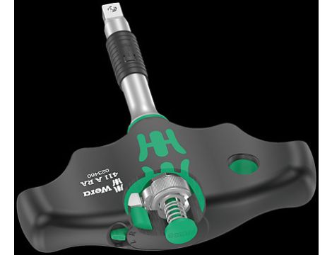 Wera - Wkrętak z rękojeścią poprzeczną do kluczy nasadowych i adapterów, z funkcją grzechotki 1/4' 411 A RA - 05023460001