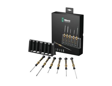 Wera - 1578 A/6 ESD Zestaw wkrętaków precyzyjnych + stojak, 6 części - 05030170001