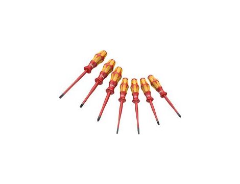 Wera - 160 iSS/7 Zestaw wkrętaków Kraftform Seria 100, ze zredukowaną średnicą trzpienia i rękojeści, 7 części - 05135961001