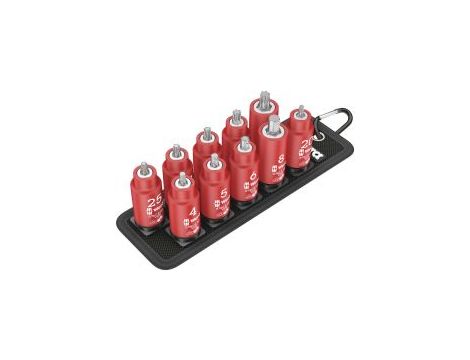 Wera - Belt B VDE 1 Zestaw bitów nasadowych Zyklop 3/8', do śrub TORX® / do śrub z gniazdem sześciokątnym, izolowane, z funkcją przytrzymywania, 11 części - 05004930001