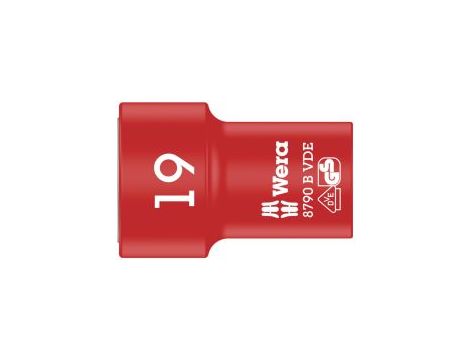 Wera - 8790 B VDE Końcówka wymienna klucza nasadowego Zyklop, izolowana, 3/8' - 05004963001