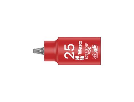 Wera - 8767 B VDE HF TORX® Klucz nasadowy wymienna Zyklop 3/8' TORX®, izolowana, z funkcją przytrzymywania - 05004921001