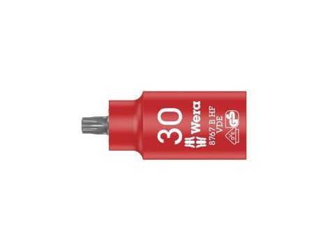 Wera - 8767 B VDE HF TORX® Klucz nasadowy wymienna Zyklop 3/8' TORX®, izolowana, z funkcją przytrzymywania - 05004923001