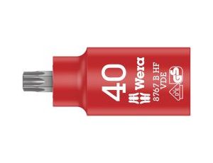 Wera - 8767 B VDE HF TORX® Klucz nasadowy wymienna Zyklop 3/8' TORX®, izolowana, z funkcją przytrzymywania - 05004924001