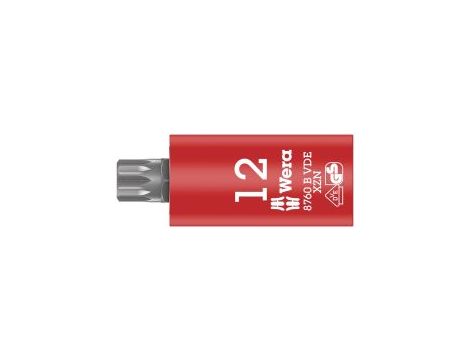 Wera - 8760 B VDE XZN Klucz nasadowy wymienna Zyklop 3/8' do wkrętów z gniazdem dwunastokątnym XZN - 05004942001
