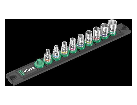 Wera - Listwa magnetyczna A Imperial 1 na zestaw kluczy nasadowych Zyklop 1/4', calowych, 9 części - 05005420001