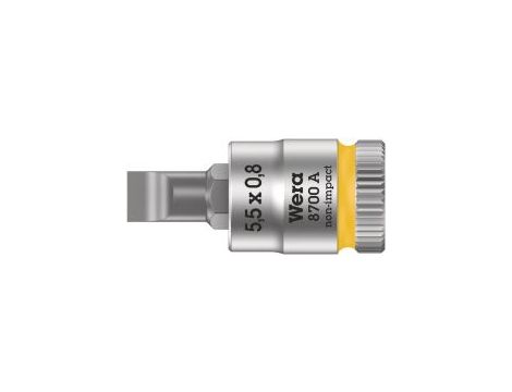 Wera - 8700 A FL Klucz nasadowy Zyklop 1/4' o wkrętów z rowkiem - 05003320001