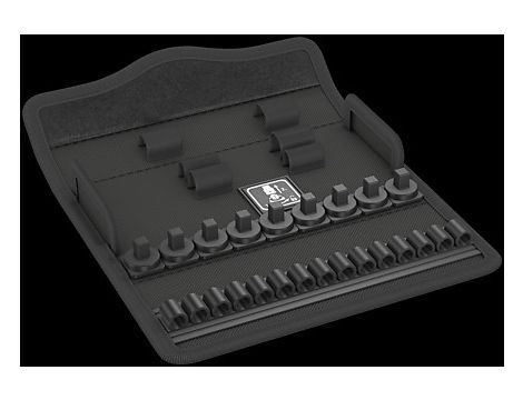 Wera - Pudełko tekstylne 9496 Zyklop Metal Push 1/4', bez wyposażenia - 05136542001