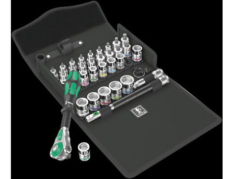 Wera - Zestaw z grzechotką Zyklop Speed 3/8' 8100 SB All-in, 35 części - 05003536001