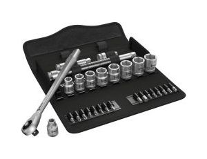 Wera - 8100 SB 7 Grzechotka Zyklop Metal z przekładanym zabierakiem 3/8' w zestawie metrycznym, 29 części - 05004047001