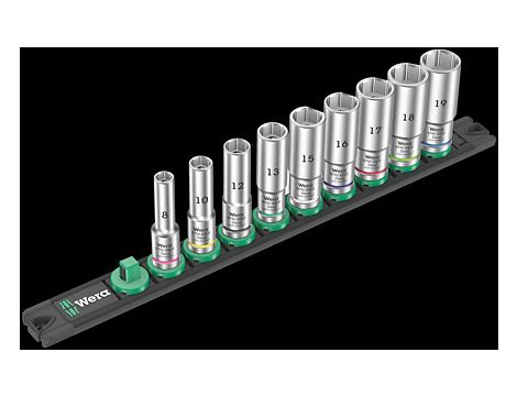 Wera - Listwa magnetyczna B Deep 1 na zestaw kluczy nasadowych 3/8', 9 części - 05005440001