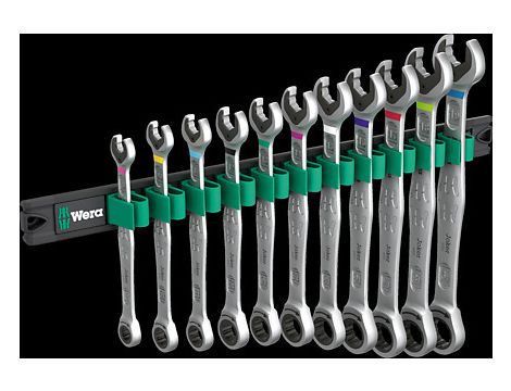 Wera - Listwa magnetyczna 9630 z zestawem kluczy płasko-oczkowych z grzechotką 6000 Joker 1, 11 części - 05020014001