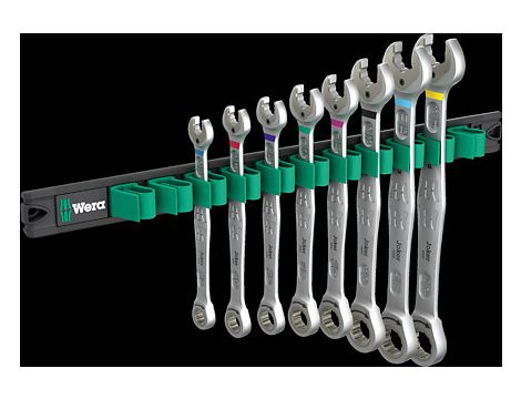 Wera - Listwa magnetyczna 9632 z zestawem kluczy płasko-oczkowych z grzechotką 6000 Joker Imperial 1, 8 części - 05020016001