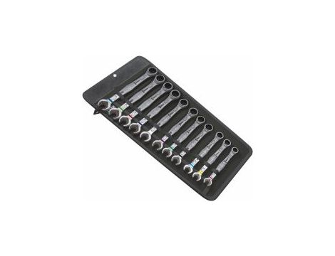 Wera - Zestaw kluczy płasko-oczkowych z grzechotką 6000 Joker 11 Set 1, 11 części - 05020013001