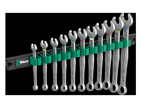 Wera - Listwa magnetyczna 9640 z zestawem kluczy płasko-oczkowych 6003 Joker 1, 11 części - 05020233001