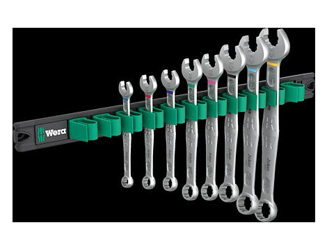 Wera - Listwa magnetyczna 9642 z zestawem kluczy płasko-oczkowych Joker Imperial 1, 8 części - 05020235001