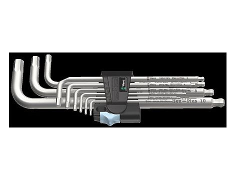 Wera - 3950/9 Hex-Plus Stainless 1 Zestaw kluczy trzpieniowych ze stali nierdzewnej, metrycznych, 9 części - 05022720001