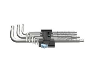 Wera - 3950/9 Hex-Plus Stainless 1 SB Zestaw kluczy trzpieniowych ze stali nierdzewnej, metrycznych, w opakowaniu z zawieszką, 9 części - 05073544001