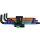 Wera - 950/9 Hex-Plus Multicolour 1 SB Zestaw kluczy trzpieniowych z końcówką kulistą, BlackLaser, metrycznych, w opakowaniu z zawieszką, 9 części - 05073593001