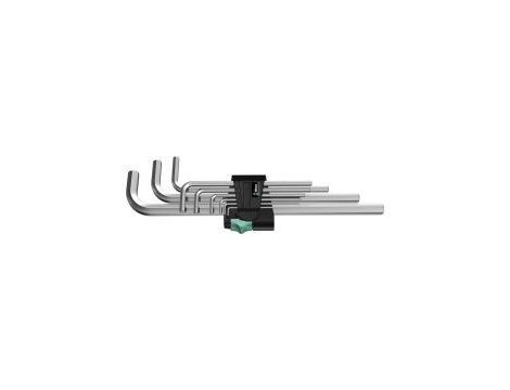 Wera - 950/9 Hex-Plus 2 Zestaw kluczy trzpieniowych długich, chromowanych, metrycznych, 9 części - 05021909001