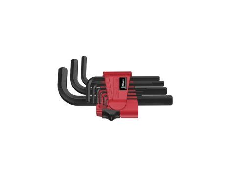 Wera - 950/9 Hex-Plus 7 Zestaw kluczy trzpieniowych krótkich, BlackLaser, metrycznych, 9 części - 05021737001
